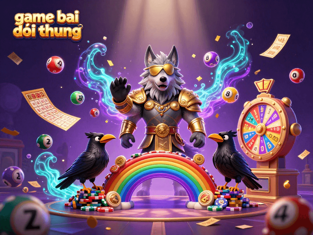 Engage with game bai doi thuong through a vibrant 3D casino fantasy featuring Odin and dynamic lottery elements.
