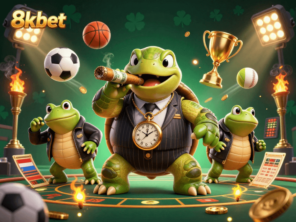 Experience thrilling gameplay at 8xbet with unique characters in a dynamic casino setting.