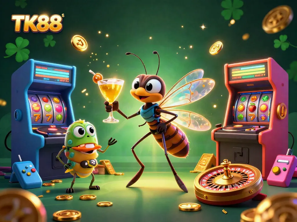Engage with thrilling casino adventures through TK88's vibrant gaming universe featuring unique characters.