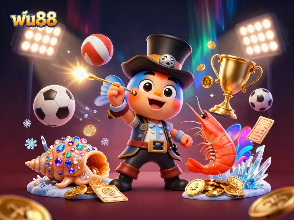 Win big with ฟัน88 as a glowing deep-sea anglerfish attracts golden coins in an exciting online gambling scene.