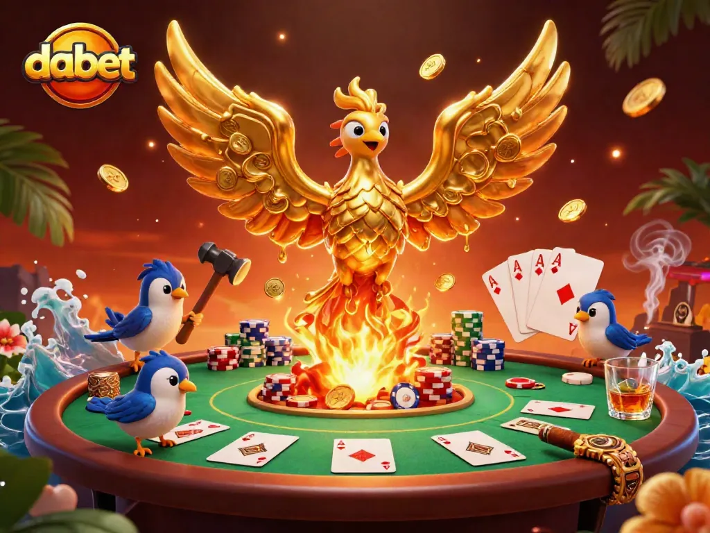 Experience the thrilling world of online gaming with dabet's captivating golden phoenix scene.