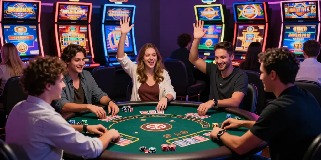 Exciting online casino atmosphere showcasing players enjoying games with bonus sans depot casino opportunities.