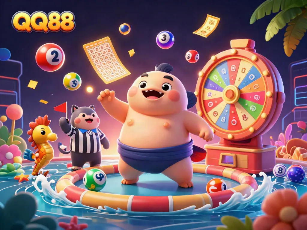 Engage with QQ88's exciting online gaming atmosphere featuring colorful dynamic elements.