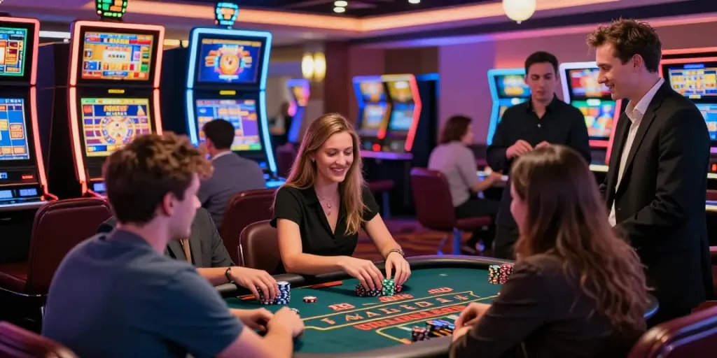 Engaging casino environment with players enjoying Casino Gratuit games in 2026.