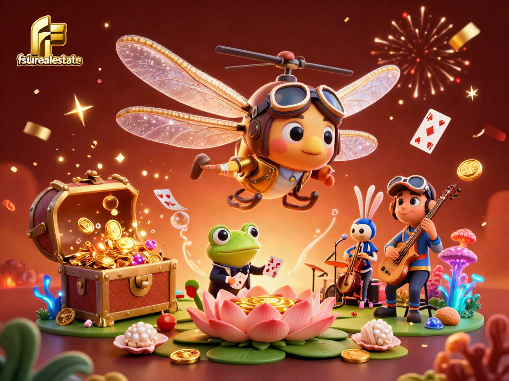Experience thrilling moments at fsurealestate with our vibrant frog croupier dealing cards.