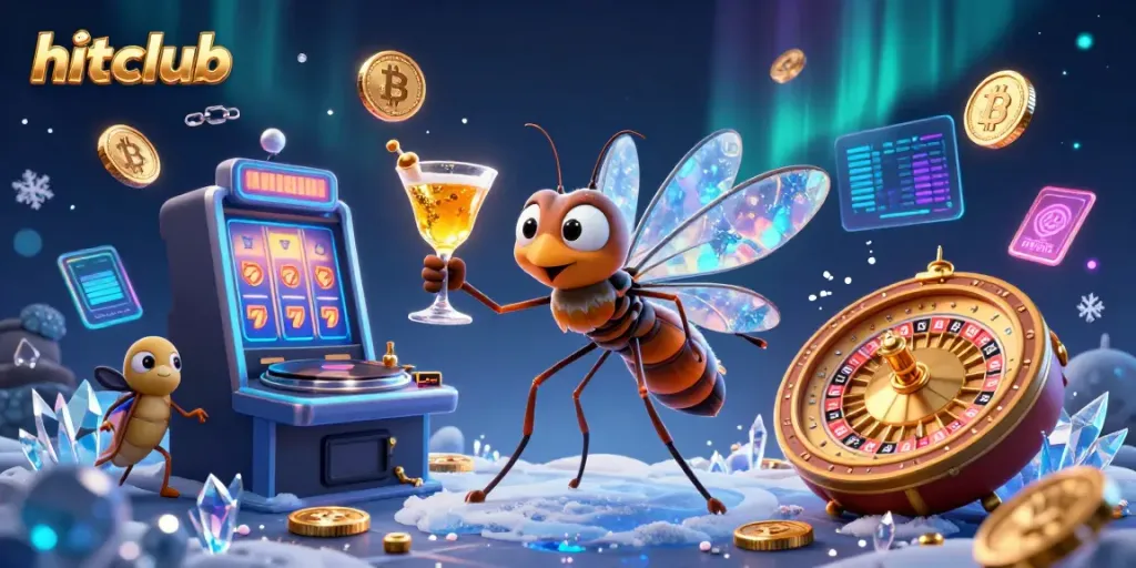 Engage with hitclub's thrilling casino experience, featuring lively characters and vibrant game elements.