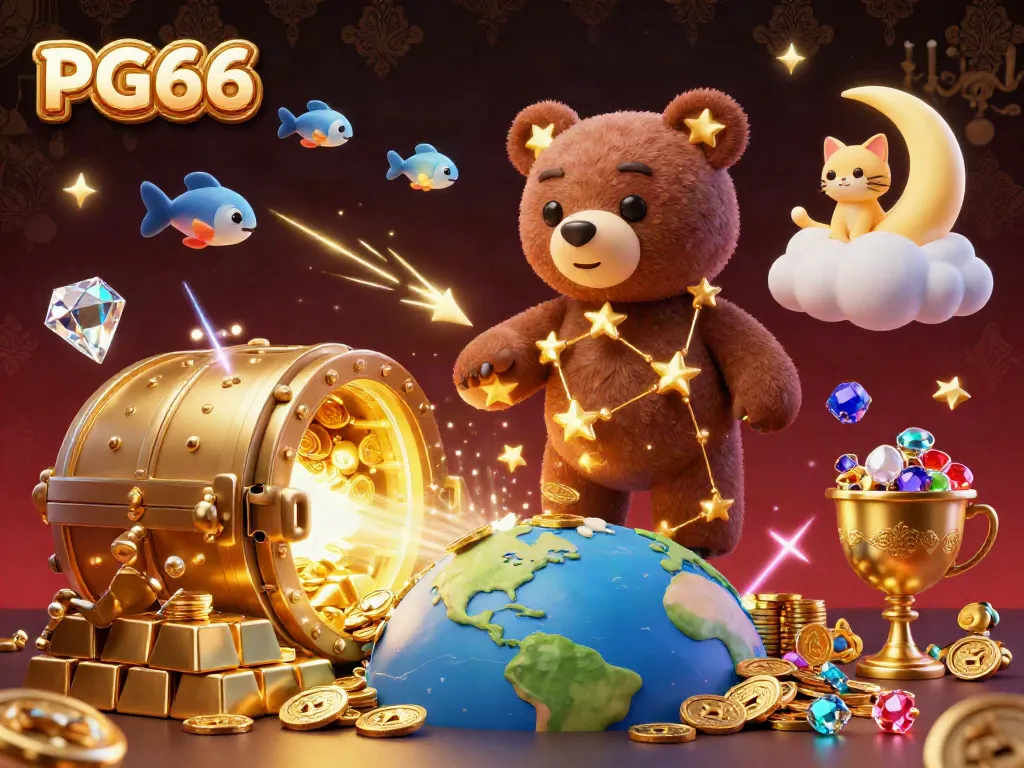 Experience thrilling adventures in PG66's vibrant casino world filled with treasures and games.
