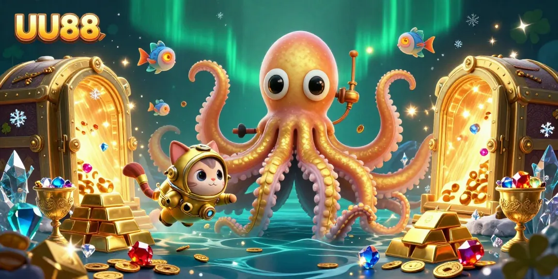 Engage with UU88 gaming excitement in this vibrant 3D casino-themed illustration.