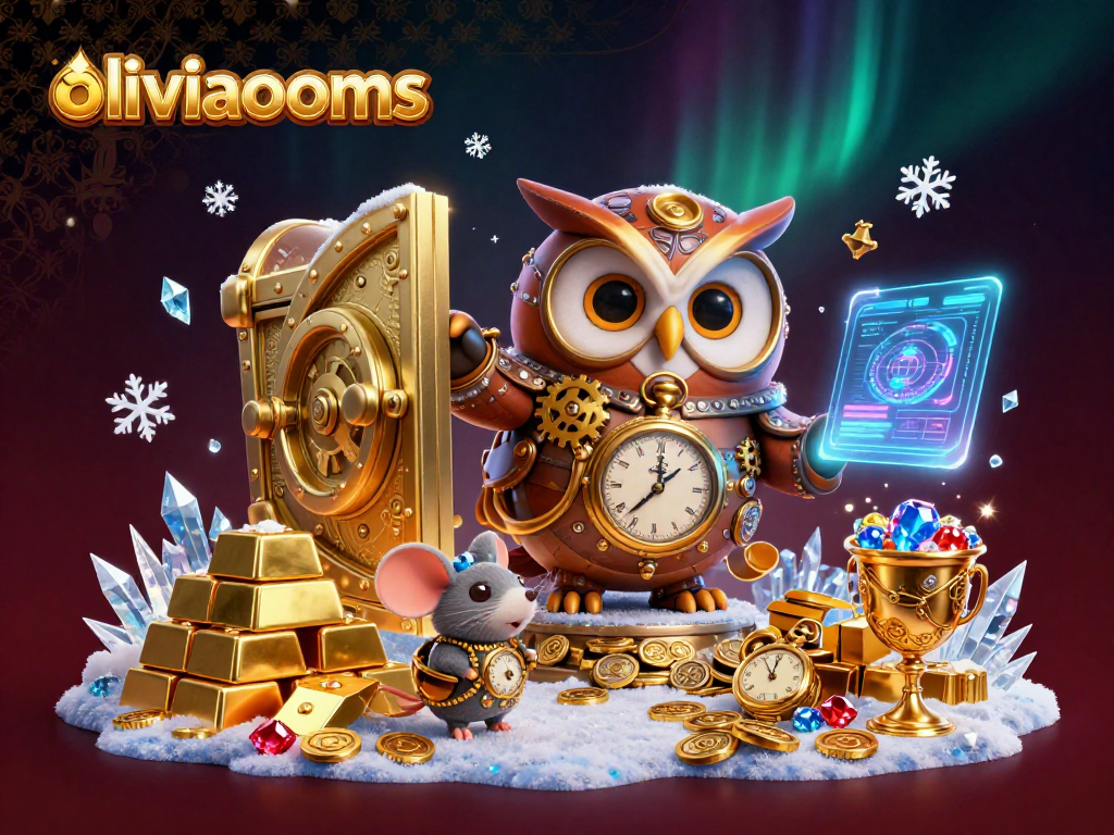Engage with dynamic gaming elements as oliviaooms brings a steampunk casino world to life.