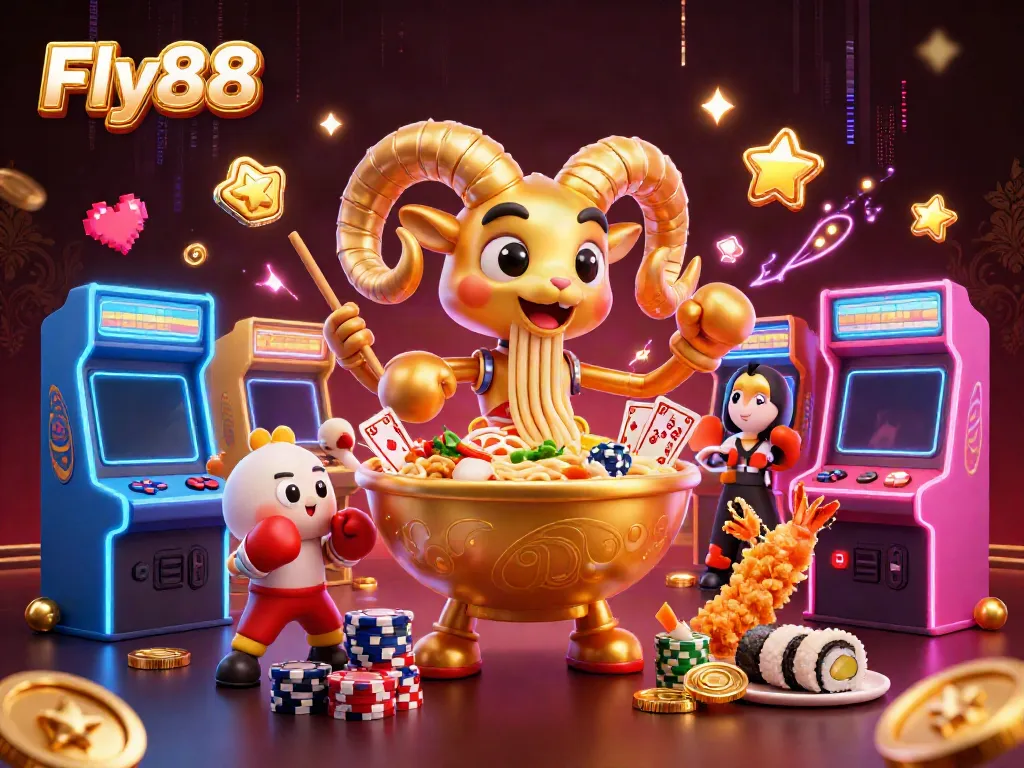 Experience dynamic gaming action with Fly88 as colorful characters engage in vibrant casino play.