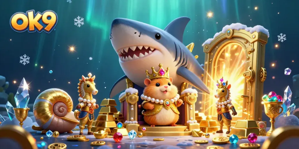 Join the golden hamster king in the ok9 casino, where treasure bursts forth and fortunes await!