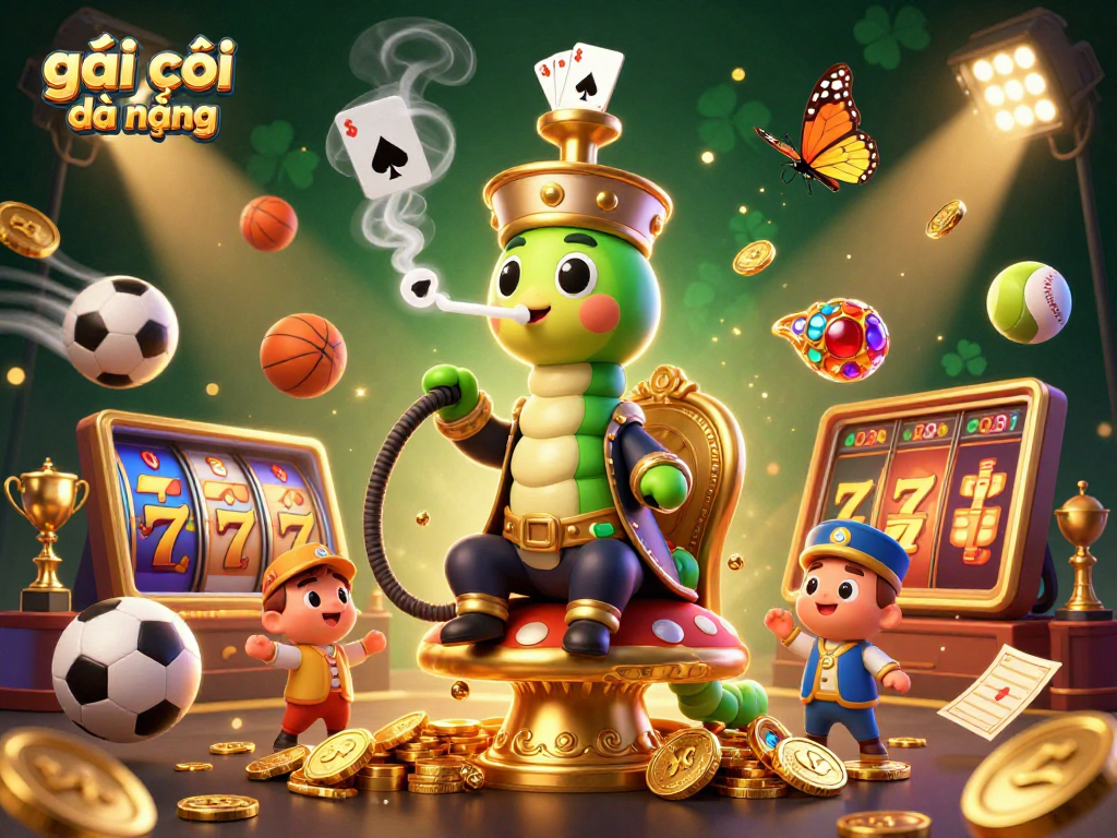 Experience the excitement of gái gọi đà nẵng with a lively 3D illustration featuring casino elements and characters.