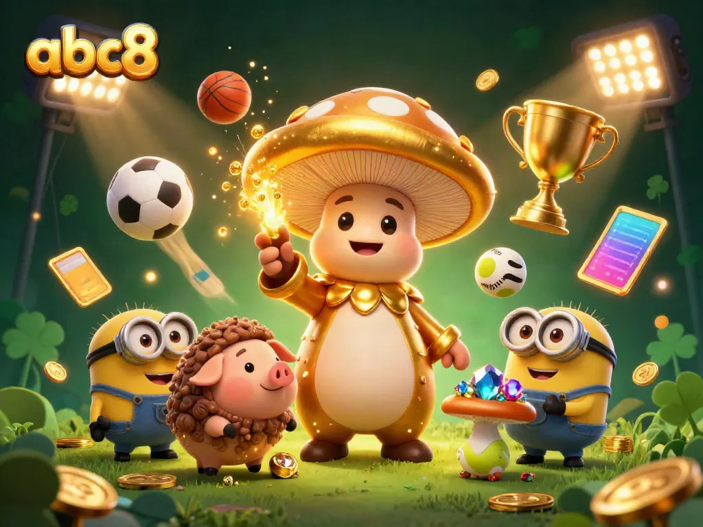 Experience exciting gaming action at abc8 with treasure-hunting characters and vibrant casino elements
