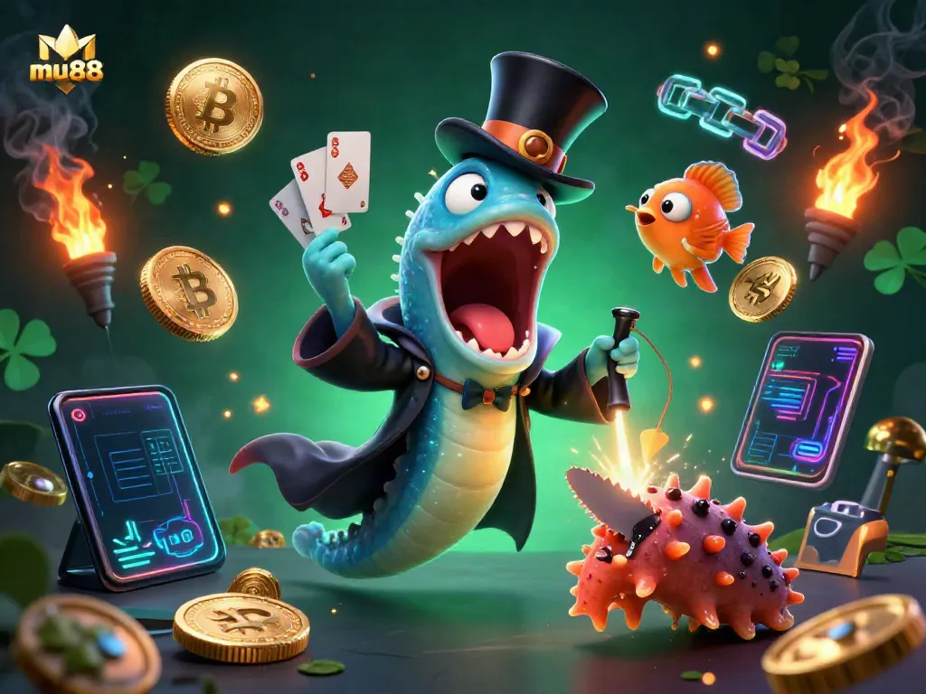 Experience mu88's vibrant gambling environment through a captivating 3D deep-sea magic performance.