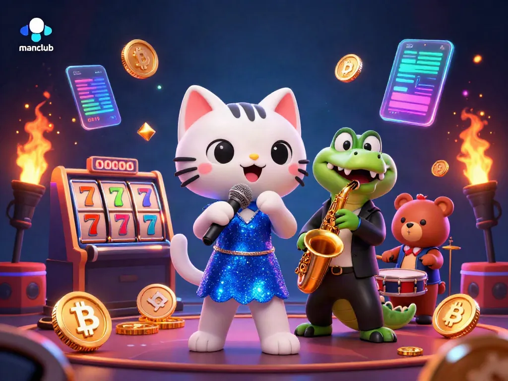 Engage with manclub's thrilling casino experience featuring lively characters and exciting game elements in action.