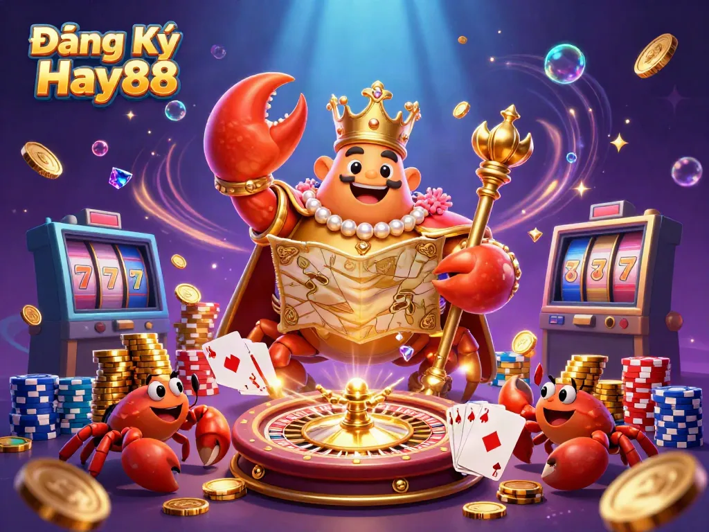 Experience winning strategies with Đăng Ký Hay88, surrounded by golden treasures and exciting gaming elements.